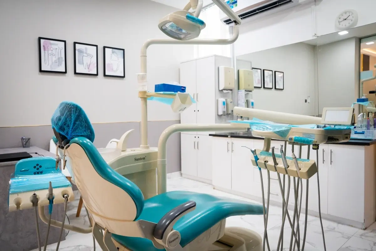 Dental chair and instruments at Legacy Care